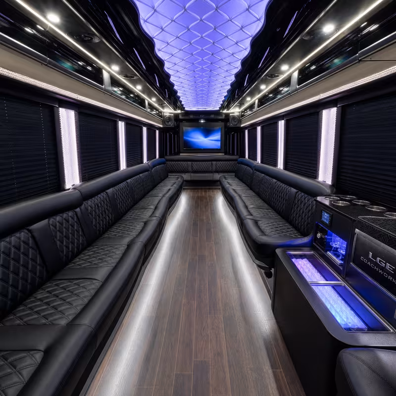 30 Passenger Party Bus Inside