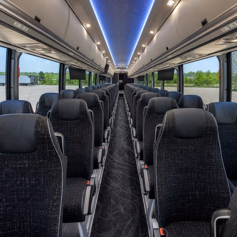 40-56 Passenger Charter Bus Interior