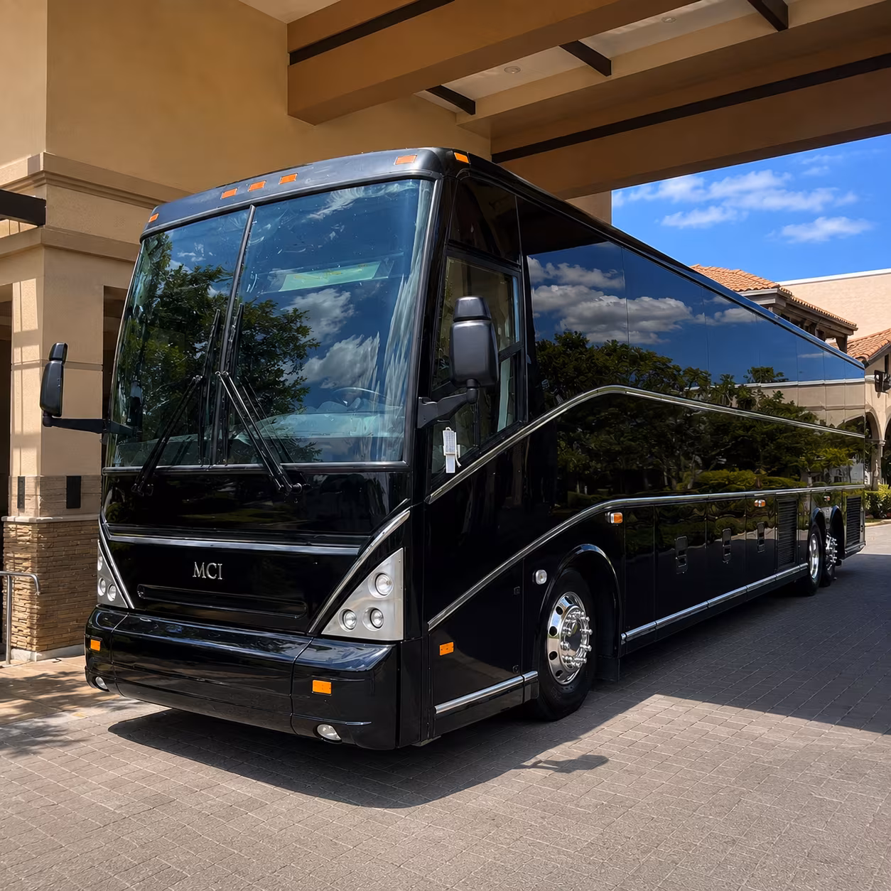 Charlotte Airport Shuttle & Transportation party bus exterior