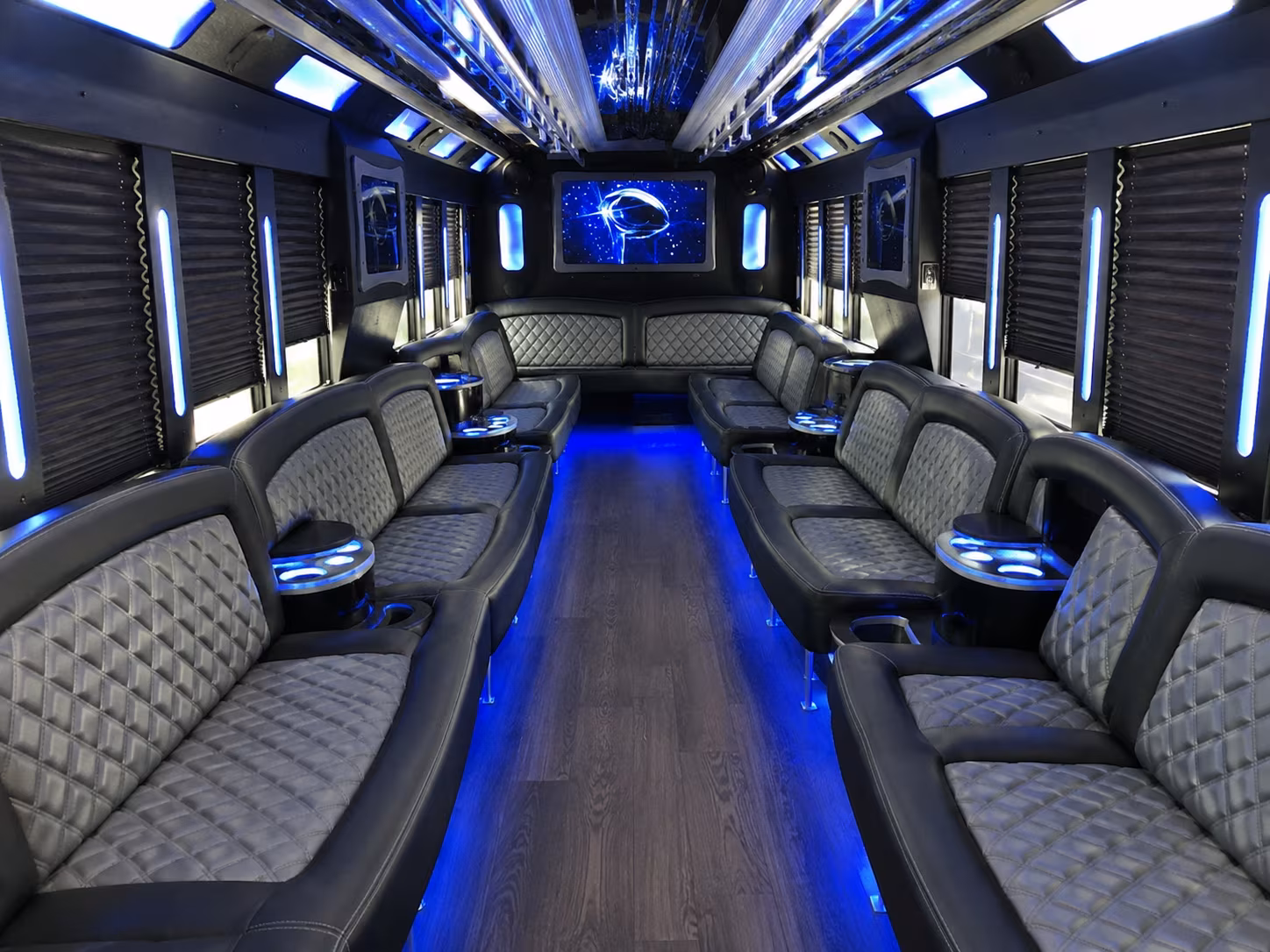 Charlotte Bachelor & Bachelorette Transportation party bus exterior