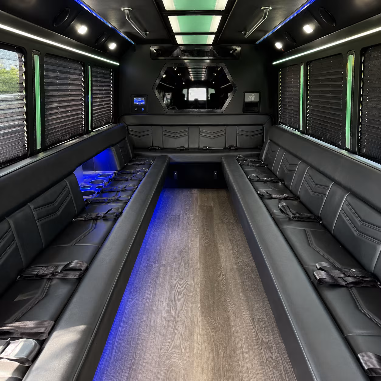 Charlotte Birthday, Sweet 16, & Quinceañera Transportation party bus exterior