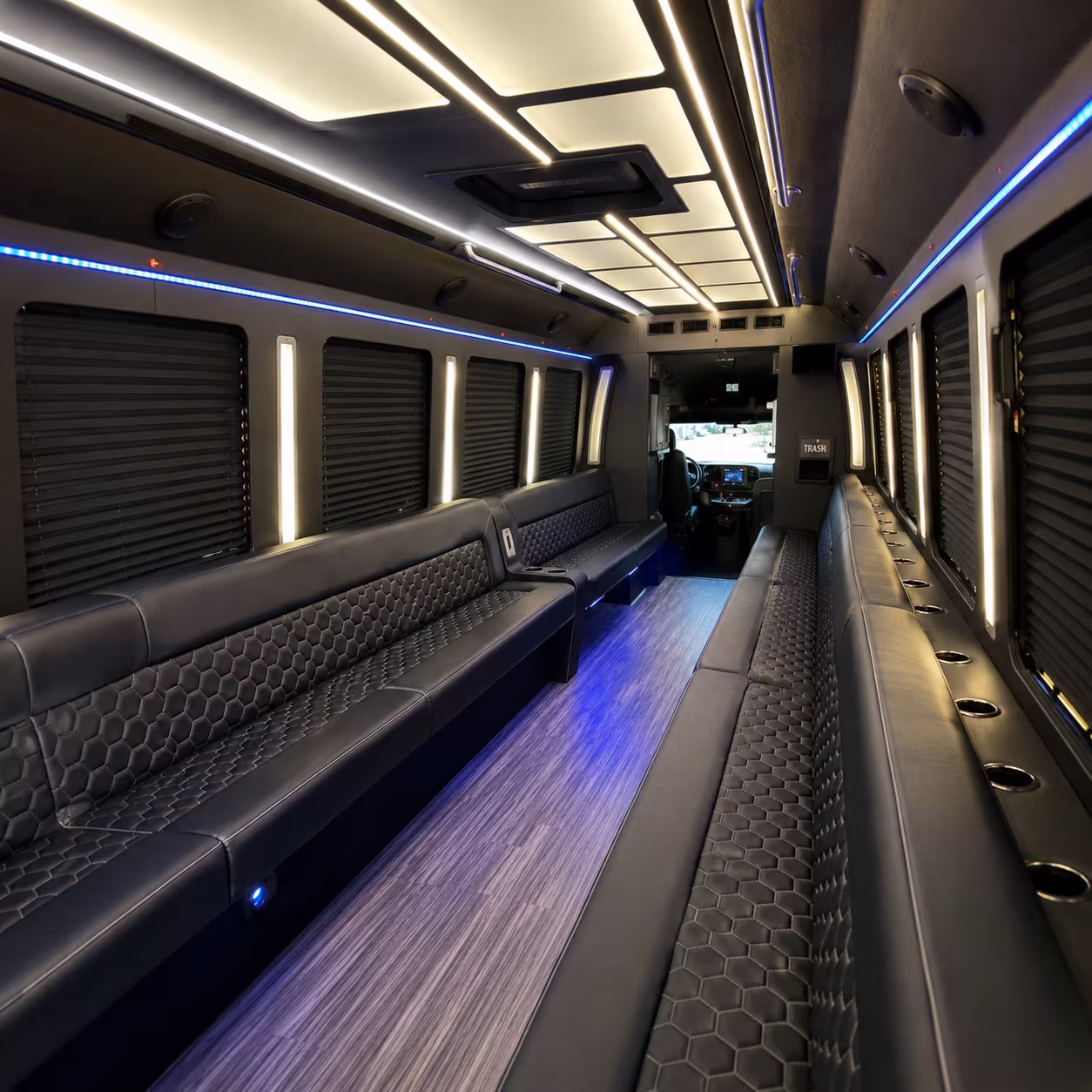 Charlotte Private Event Transportation party bus exterior