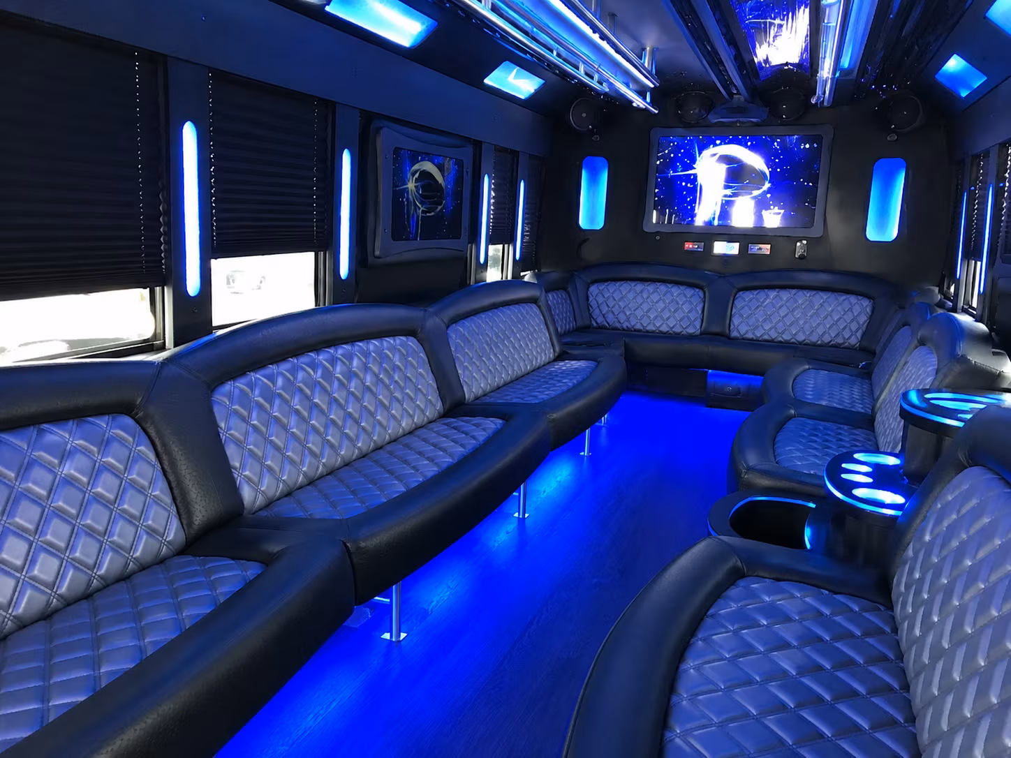 Charlotte Private Event Transportation party bus exterior