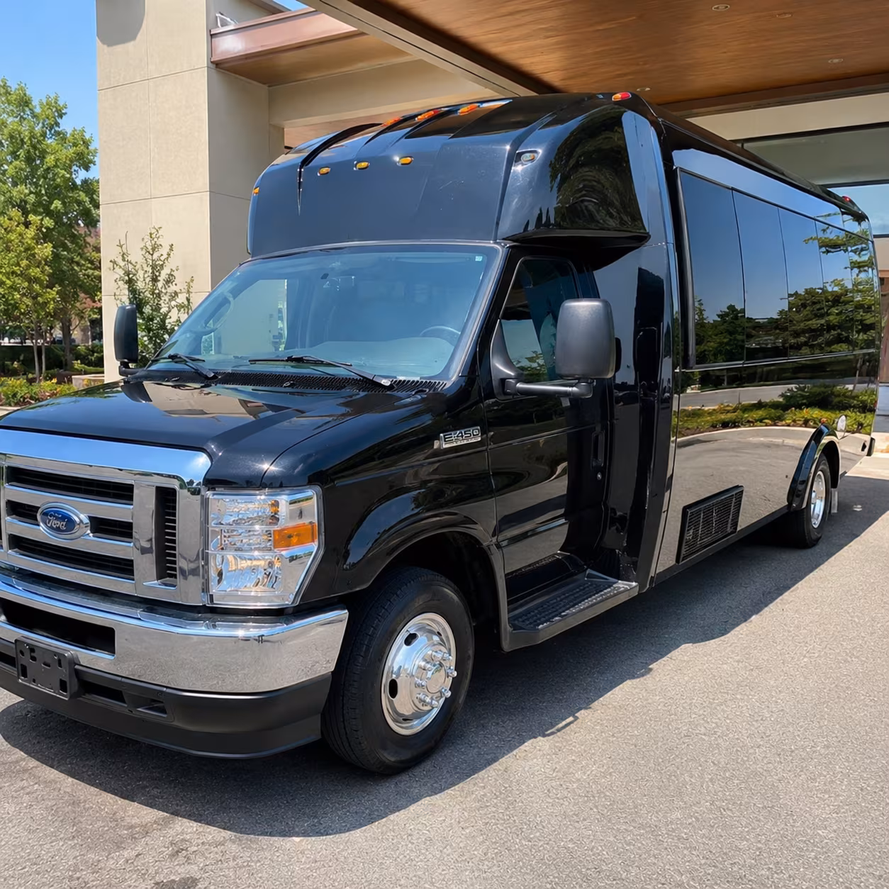 Charlotte Private Event Transportation party bus exterior