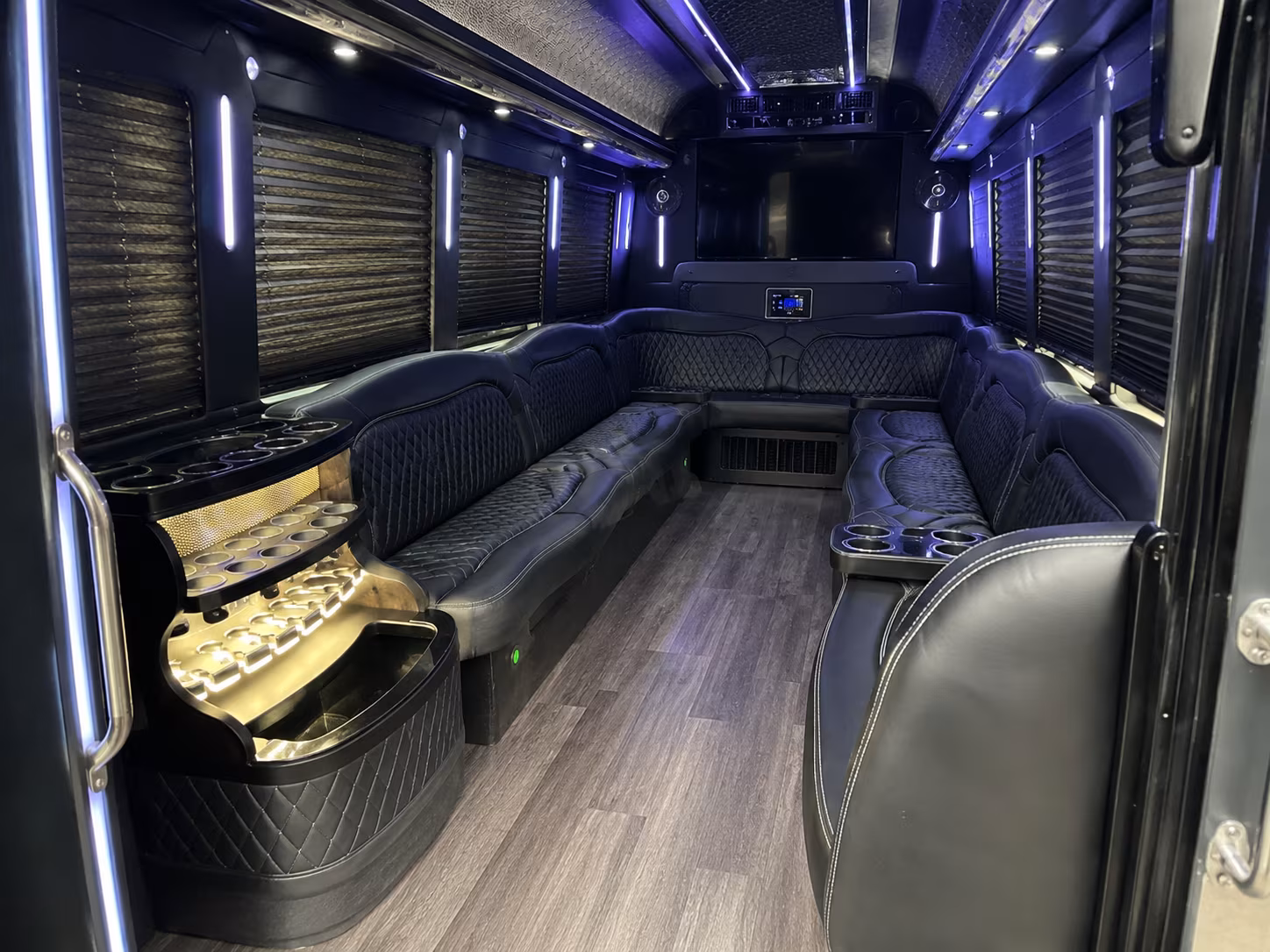 Charlotte Private Event Transportation party bus exterior