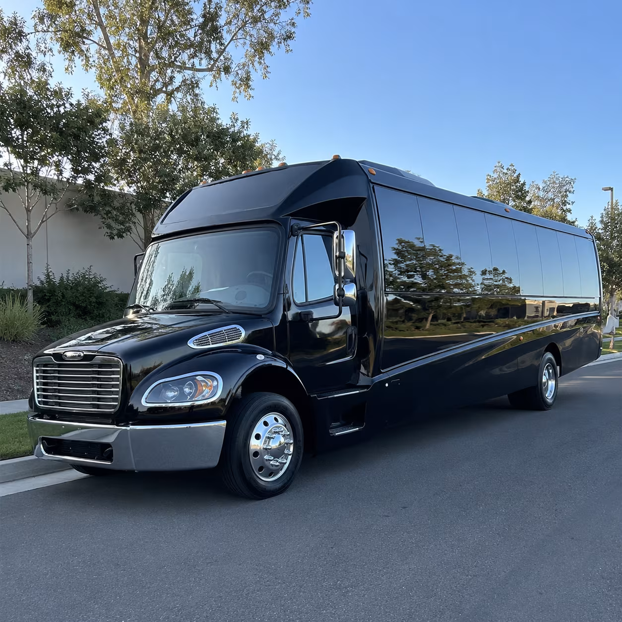 Charlotte School Event Transportation party bus exterior