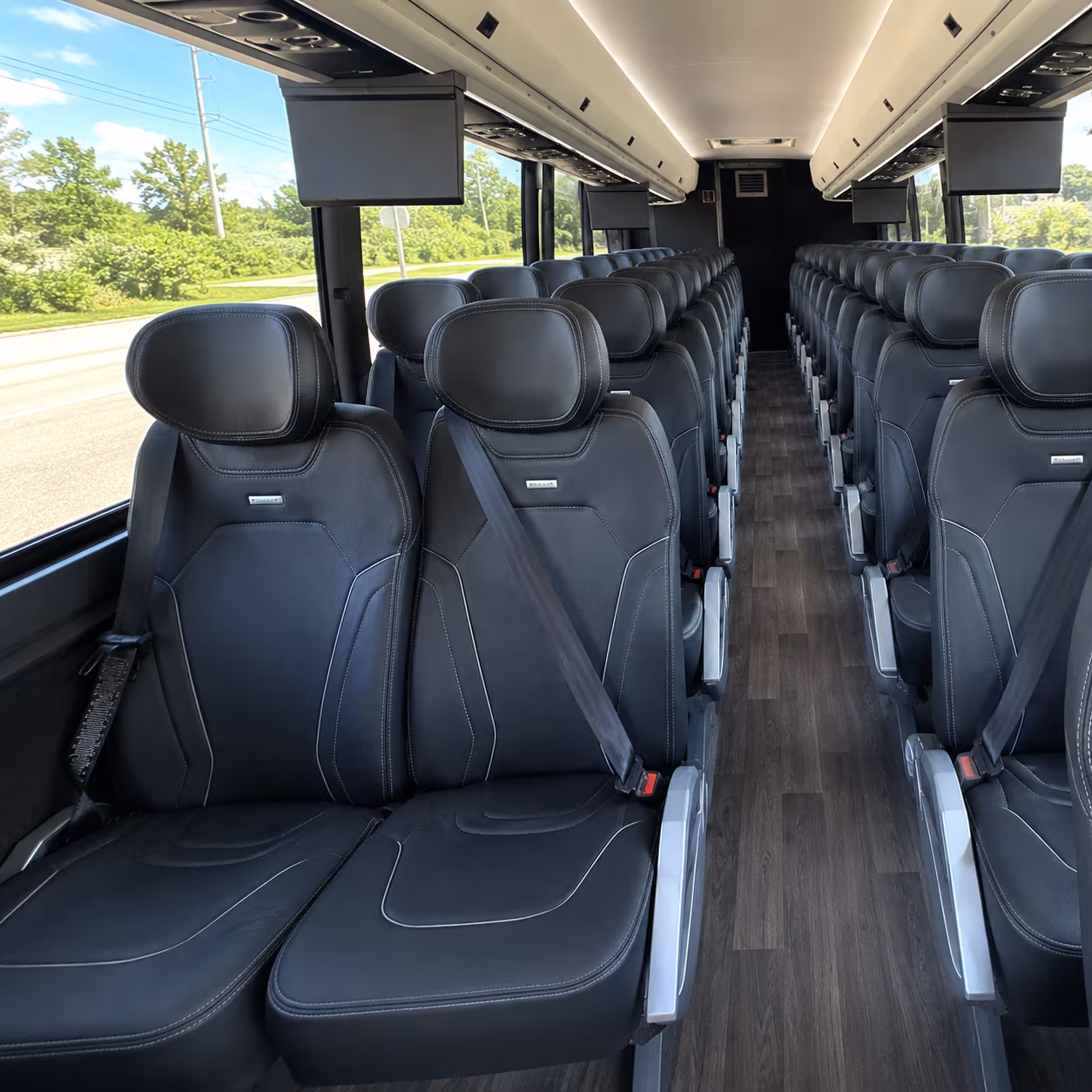 Charlotte School Event Transportation party bus exterior