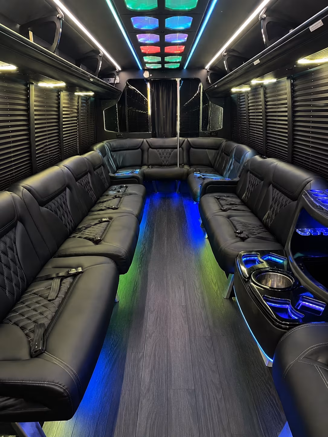 Charlotte Sporting Event Transportation party bus exterior