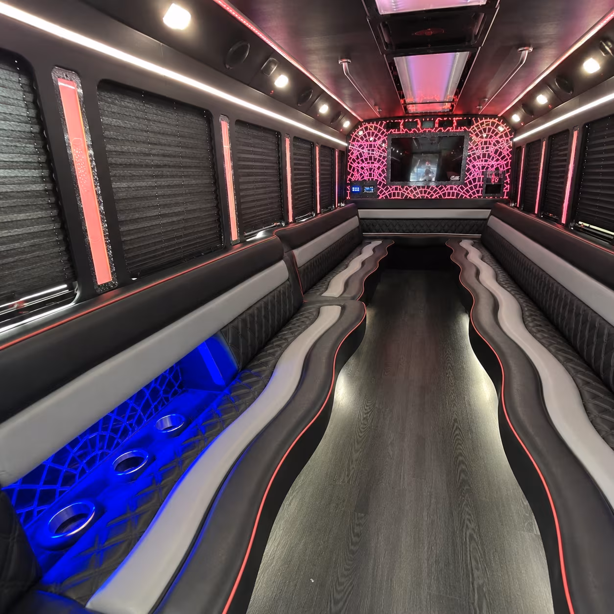 Charlotte Sporting Event Transportation party bus exterior