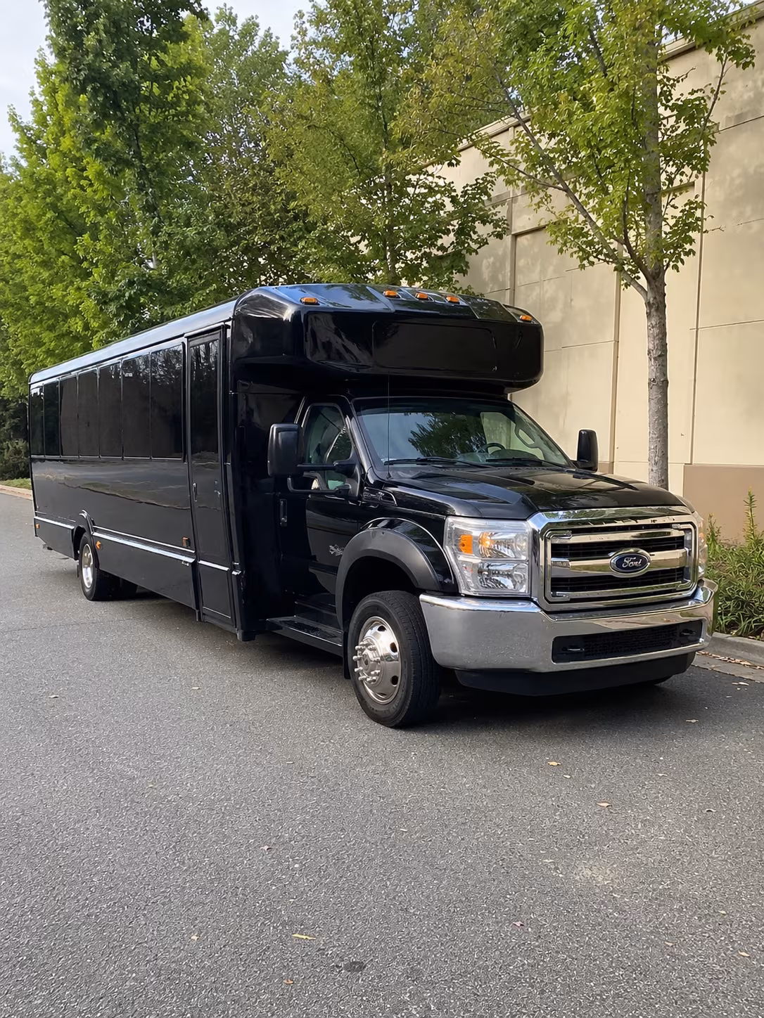 Charlotte Sporting Event Transportation party bus exterior