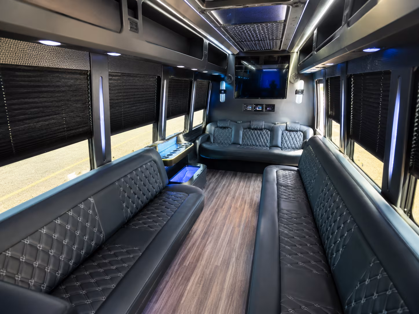Charlotte Sporting Event Transportation party bus interior