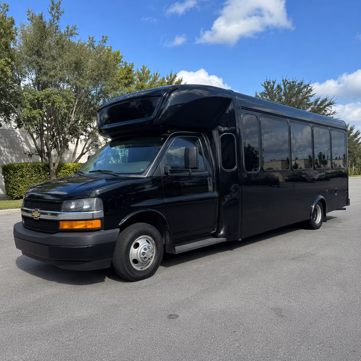 Charlotte Wedding Transportation party bus exterior