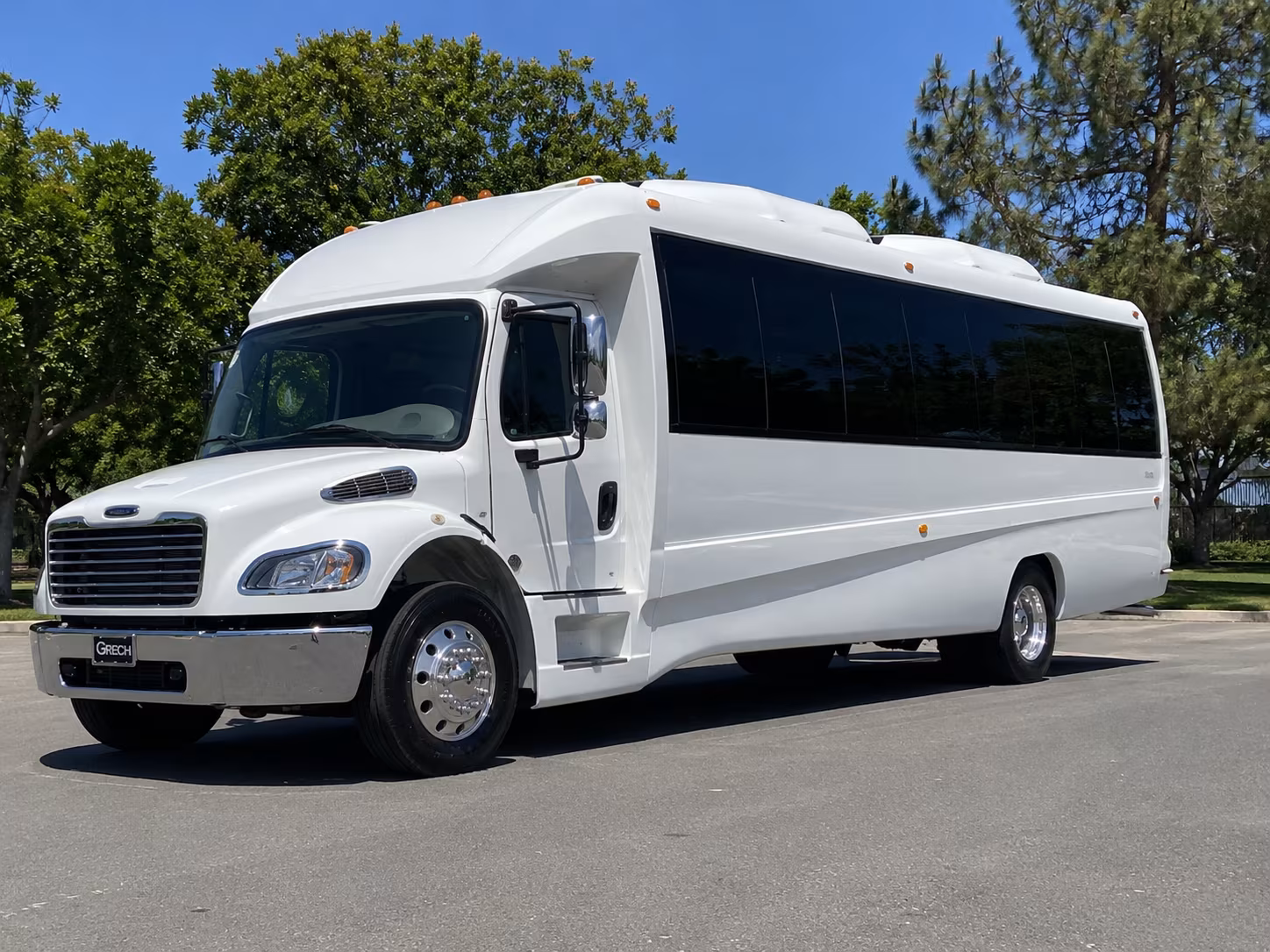 Charlotte Wedding Transportation party bus exterior