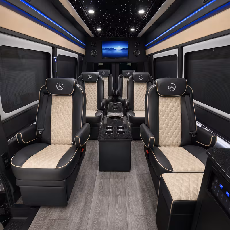 Sprinter Van Rental with Driver Interior